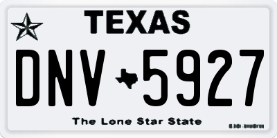 TX license plate DNV5927