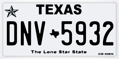 TX license plate DNV5932