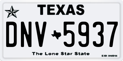 TX license plate DNV5937