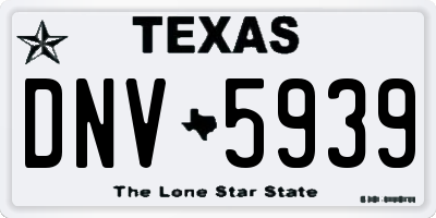 TX license plate DNV5939