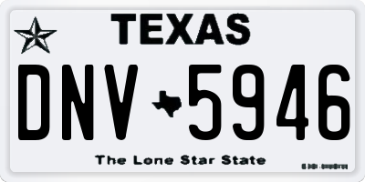 TX license plate DNV5946