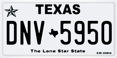 TX license plate DNV5950