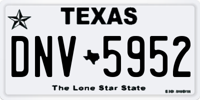 TX license plate DNV5952