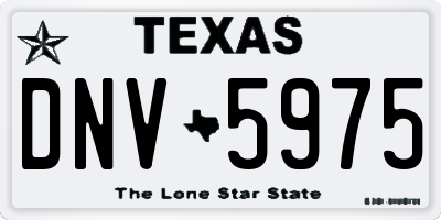TX license plate DNV5975