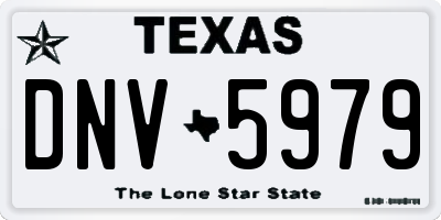 TX license plate DNV5979