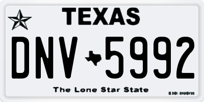 TX license plate DNV5992