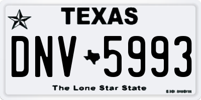 TX license plate DNV5993
