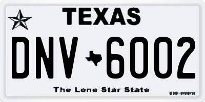 TX license plate DNV6002