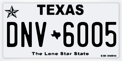 TX license plate DNV6005
