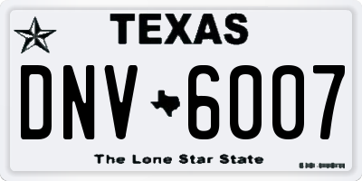 TX license plate DNV6007