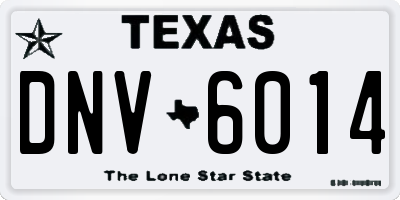 TX license plate DNV6014