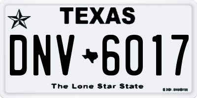 TX license plate DNV6017