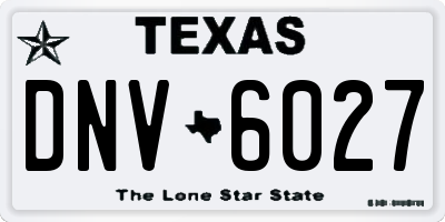 TX license plate DNV6027