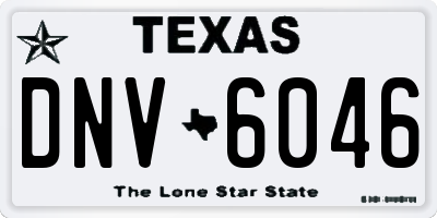 TX license plate DNV6046