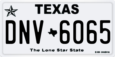 TX license plate DNV6065