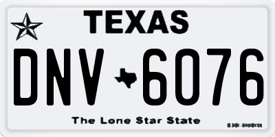 TX license plate DNV6076