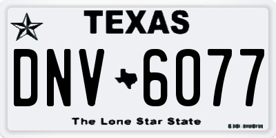 TX license plate DNV6077
