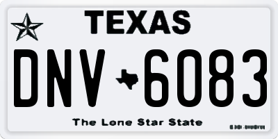 TX license plate DNV6083