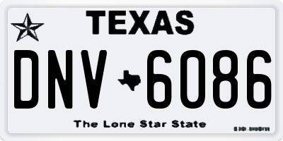 TX license plate DNV6086