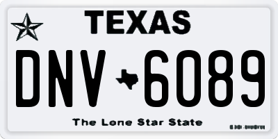 TX license plate DNV6089