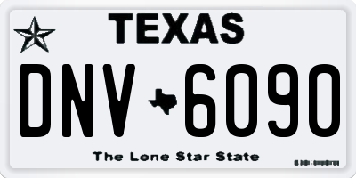 TX license plate DNV6090
