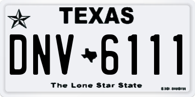 TX license plate DNV6111