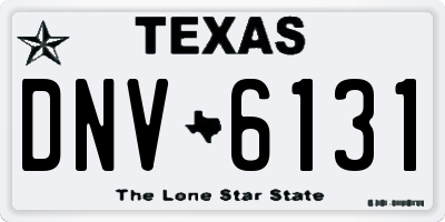 TX license plate DNV6131