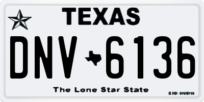 TX license plate DNV6136