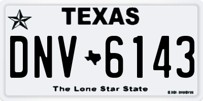 TX license plate DNV6143
