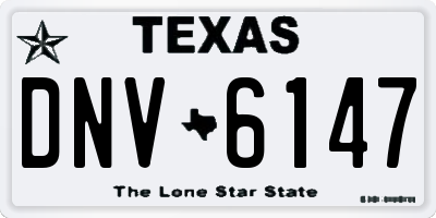 TX license plate DNV6147