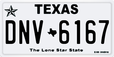 TX license plate DNV6167