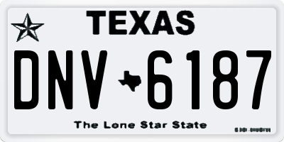 TX license plate DNV6187