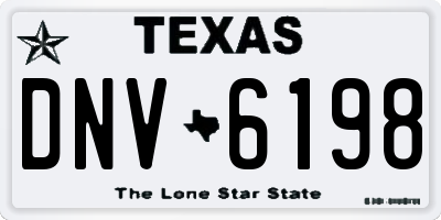 TX license plate DNV6198