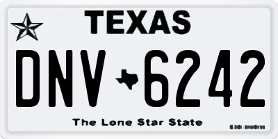 TX license plate DNV6242