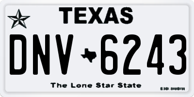 TX license plate DNV6243