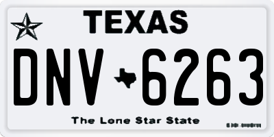 TX license plate DNV6263