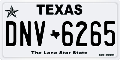 TX license plate DNV6265