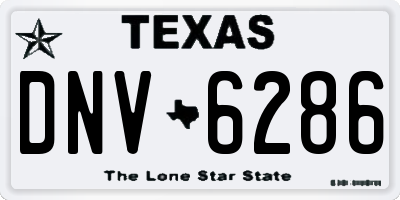 TX license plate DNV6286