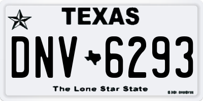 TX license plate DNV6293