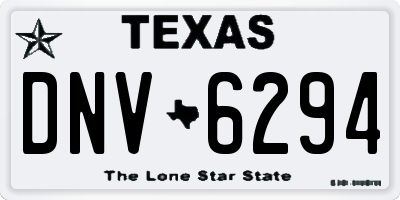 TX license plate DNV6294