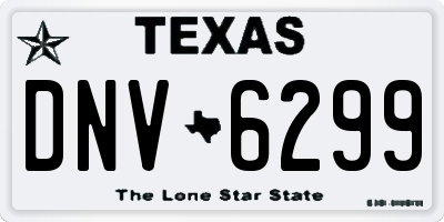 TX license plate DNV6299