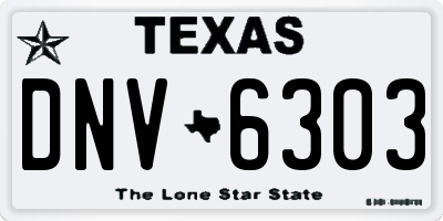 TX license plate DNV6303