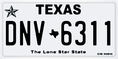 TX license plate DNV6311