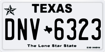 TX license plate DNV6323