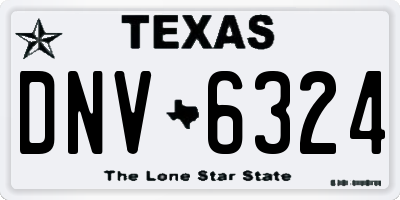 TX license plate DNV6324