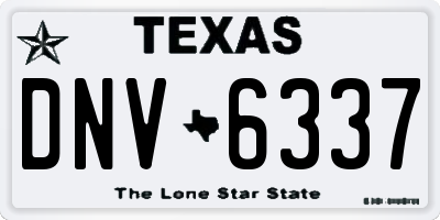 TX license plate DNV6337