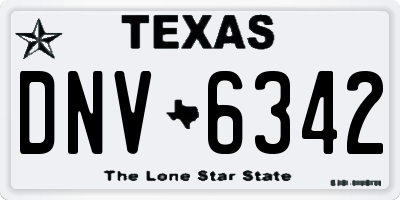 TX license plate DNV6342