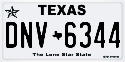 TX license plate DNV6344