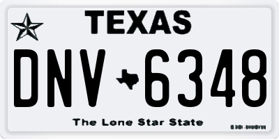 TX license plate DNV6348