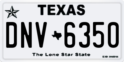 TX license plate DNV6350